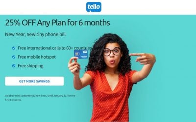 Tello Brings Back 25% Off For 6 Months Promo