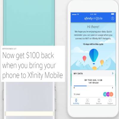Xfinity Mobile $100 BYOD Offer