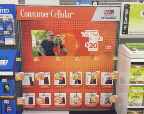 Consumer Cellular On Display 2/10/22 At A California Area Walmart - Photo Via Wave7 Research