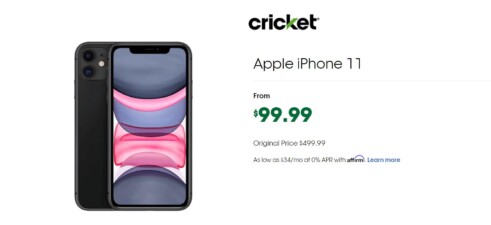 Cricket Wireless Latest Phone Deals Include $99 iPhone 11