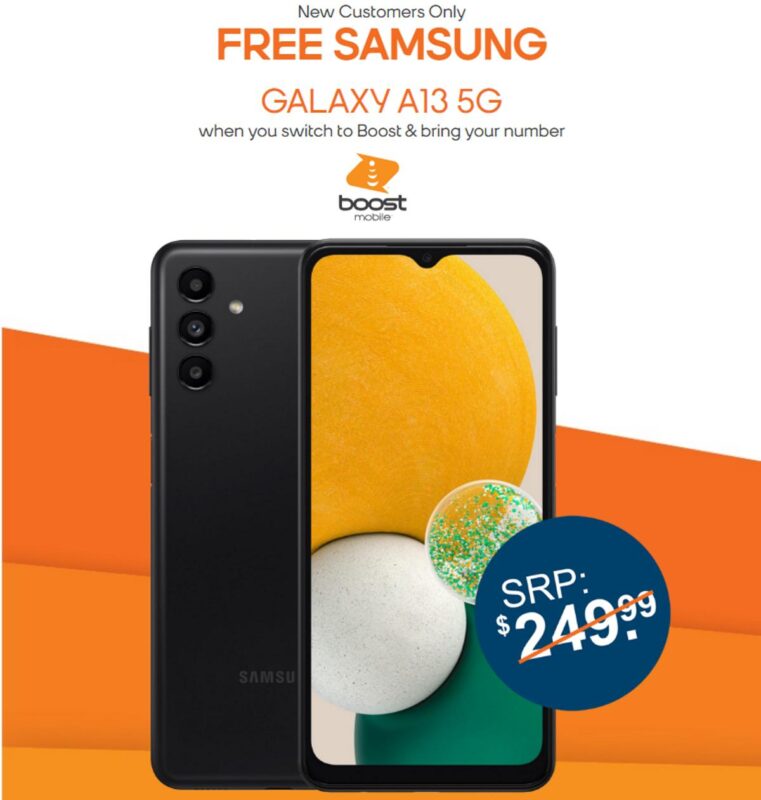 Boost Mobile Offering A Free Samsung Galaxy A13 5G Online To Switchers