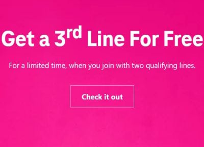 T-Mobile 3rd Line Free