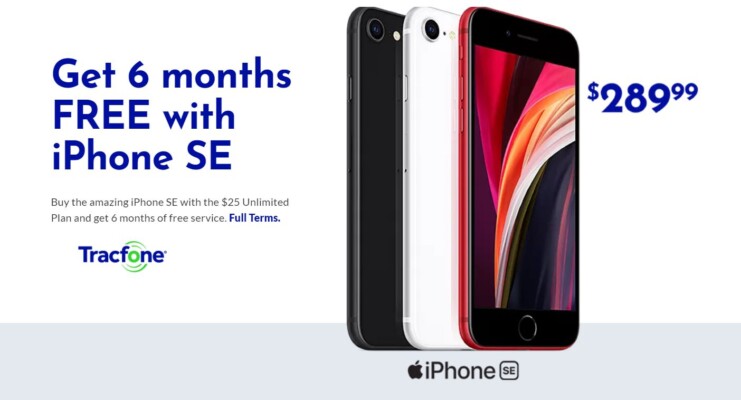 Tracfone 6 Months Free With iPhone SE Purchase