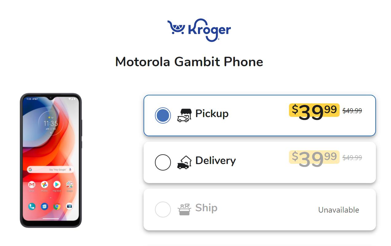 Kroger Prepaid And Unlocked Phone Deals Include Motorola Gambit