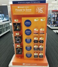 Boost Mobile Endcap As Seen By BestMVNO At Local Area Target