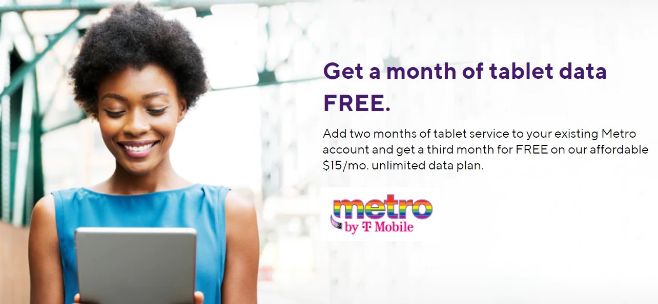 Metro by T-Mobile Free Tablet Data Offer