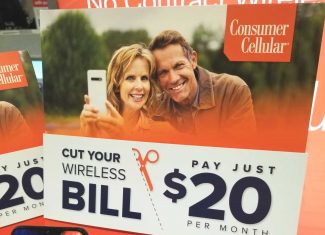 Consumer Cellular On Display At A Local Area Target