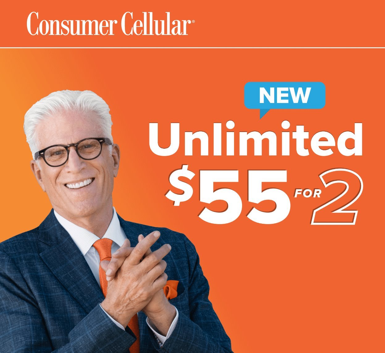 Consumer Cellular Two Unlimited Lines For $55