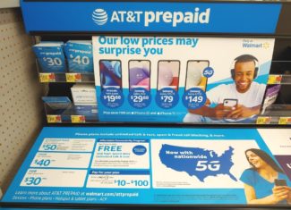 Walmart Display Of AT&T Prepaid Deals (Photo via Wave7 Re