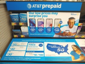 Walmart Display Of AT&T Prepaid Deals (Photo via Wave7 Re