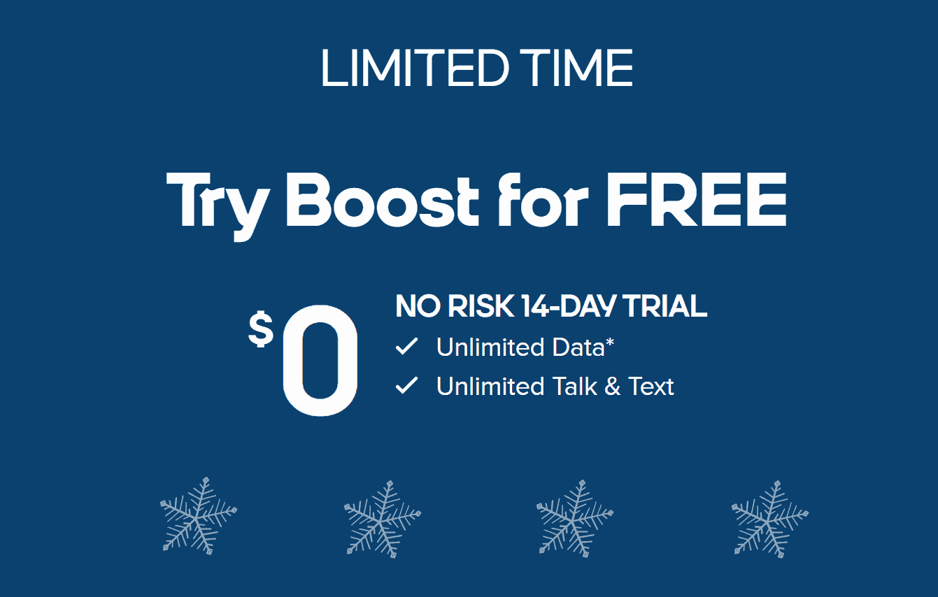 Try Boost TV Free for 30 days (HD) 