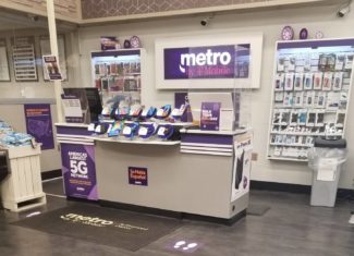 Metro Store Within A Store (Pic Altered To Hide Employee's Identity)
