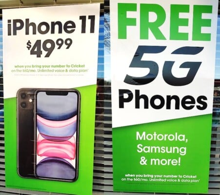 Cricket Wireless 2023 Tax Season Deals Launched With In-Store Signage (Photos Via Wave7 Research)