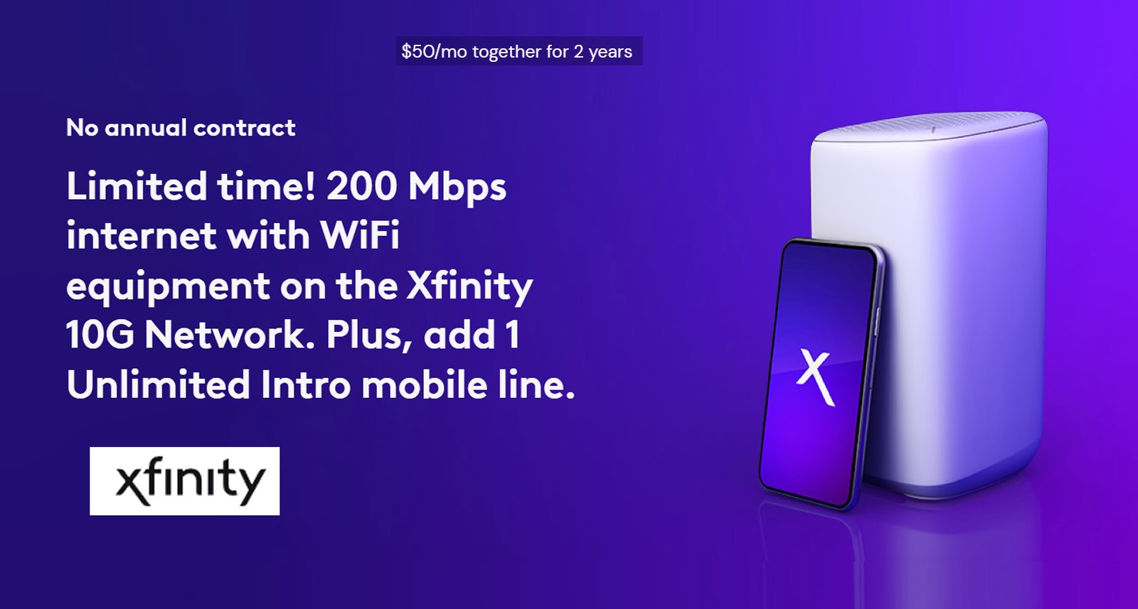 Xfinity Mobile & Internet Plan Bundle Discount