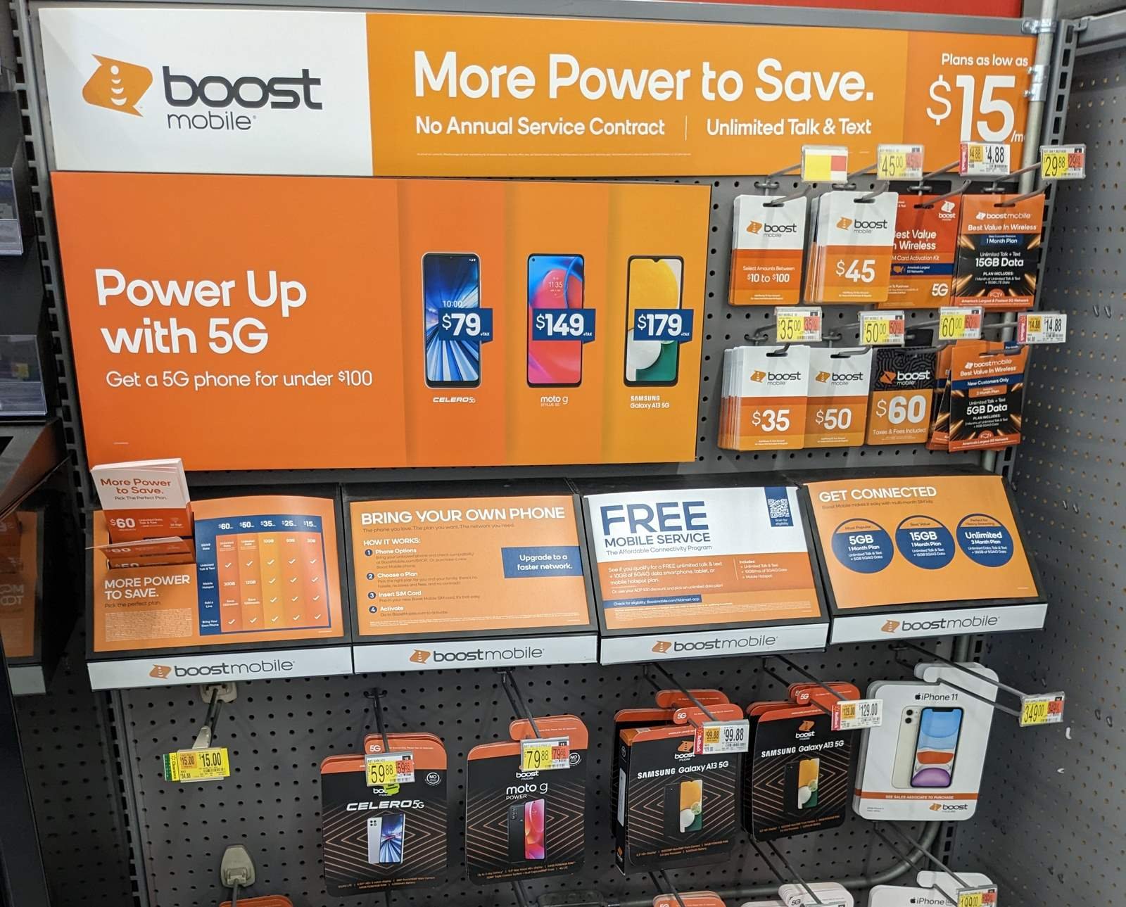 Boost Mobile Display At Walmart