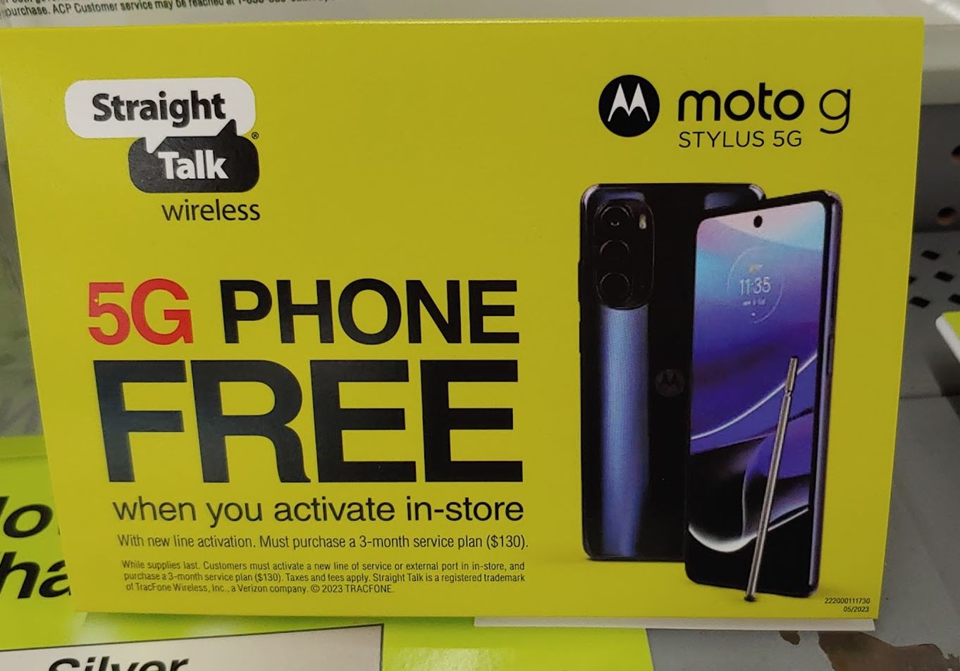 Free Motorola G Stylus 5G Offer On Display At Walmart