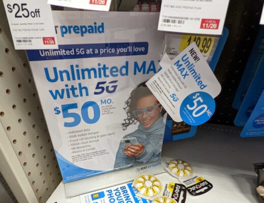 AT&T Prepaid Unlimited Max Plan As Seen At Target In November 2022