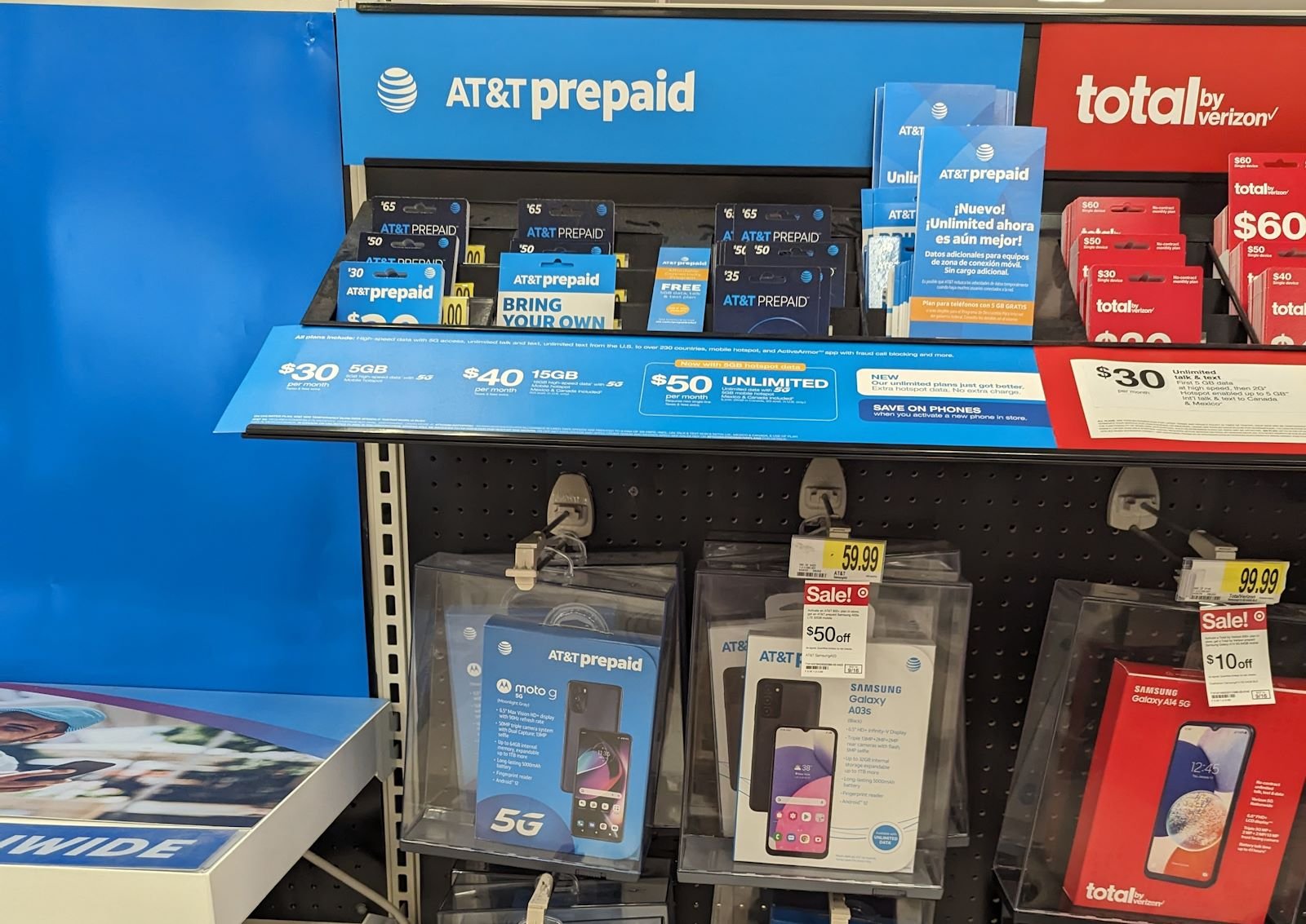 ATT Prepaid Display At A Local Area Target