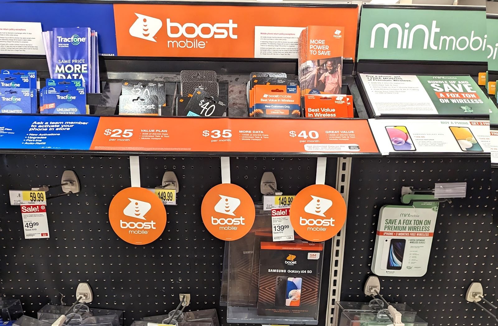 Boost Mobile Display As Seen At Target Store August 2023