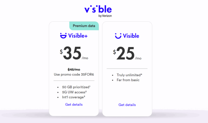 Visible Brings Back $35 Visible+ Plan Promo