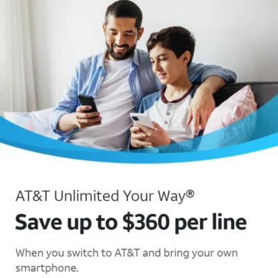 $360 in bill credits bring your phone ATT