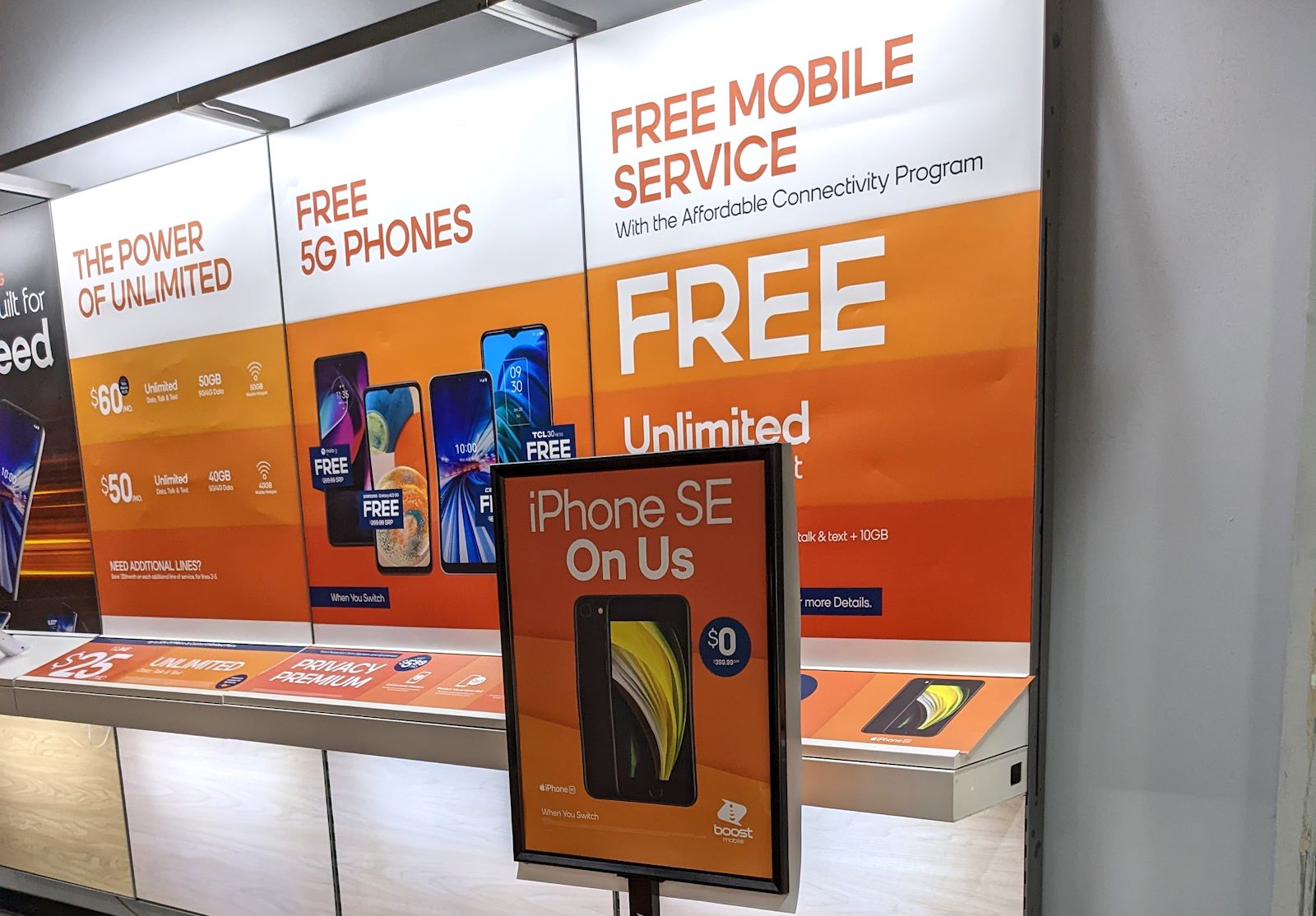 Inside Boost Mobile Store