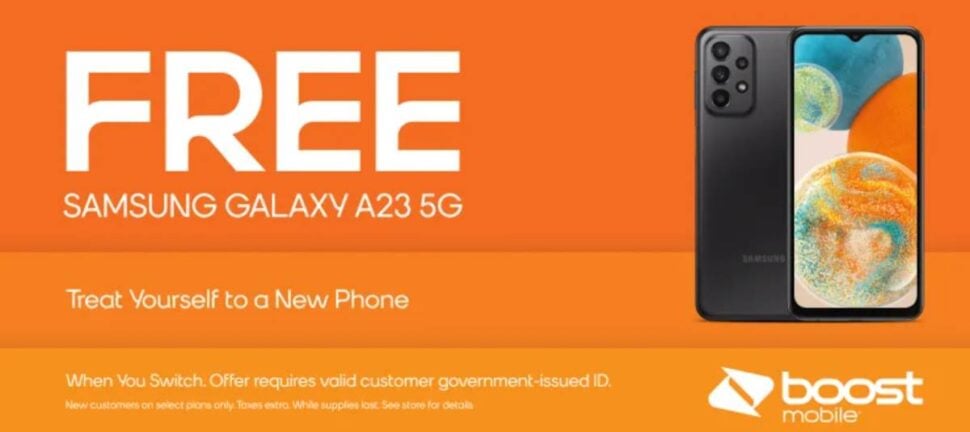 Boost Mobile Free Samsung Galaxy A23 5G Store Offer
