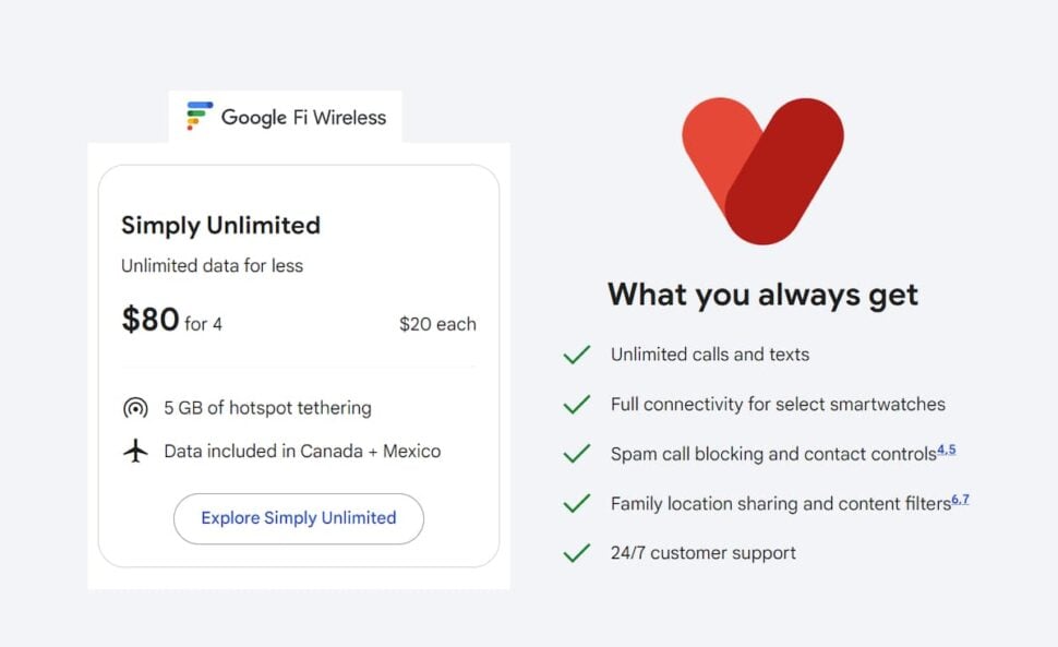 Google Fi Wireless 4-Unlimited Lines For  $80/Month - Best Cheap Unlimited Plan For Families