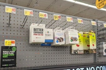 Prepaid SIMs On Display At A Kansas Area Walmart 10-30-23 via Wave7 Research