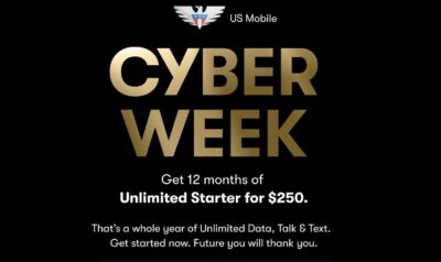 US Mobile Black Friday & Cyber Monday 2023 $20.83/Month Unlimited Starter Plan Offer