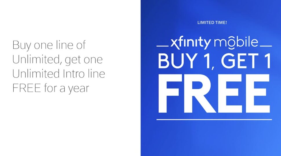 Xfinity Mobile Buy One Unlimited Line Get One Free For A Year - Best Phone Plan Deal For Couples