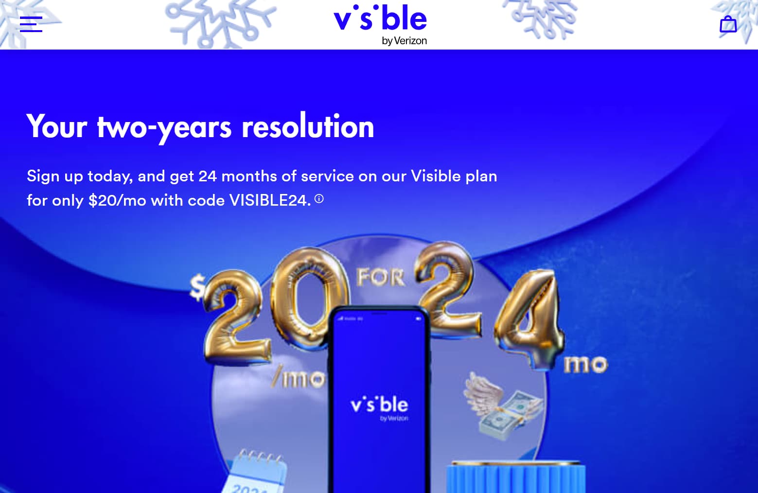 Visible by Verizon Two Years For New Year's 2024 Deal