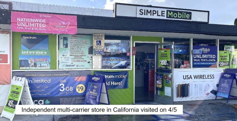 Multi-Carrier Wireless Dealer Store (Pic via Wave7 Research)