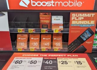 Boost Mobile On Display At A Local Area Walmart