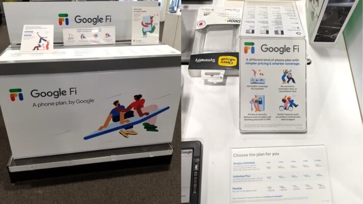 Google Fi Displays As They Once Stood At Best Buy