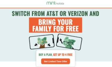 Mint Mobile Four Lines Free Offer