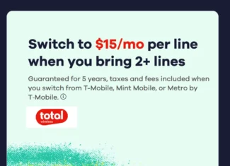 Total Wireless $15 Unlimited Plan Switcher Promo