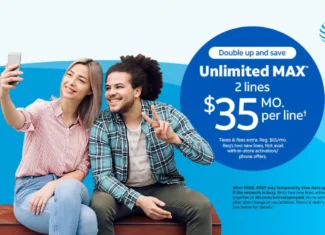 AT&T Prepaid two Unlimited Max lines $35/line