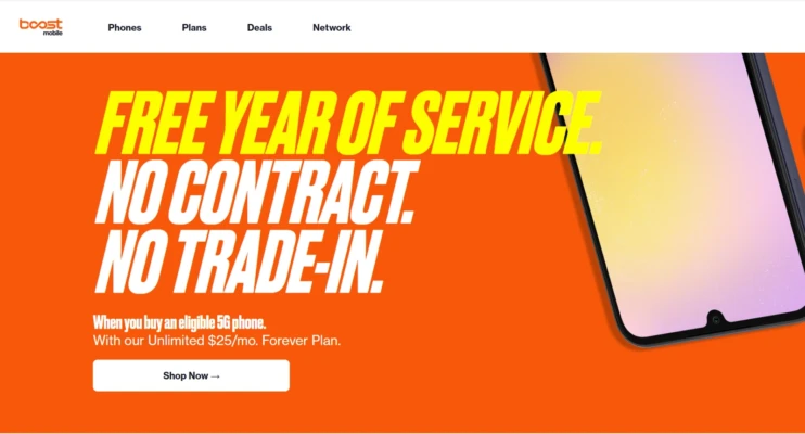 Boost Mobile Offering Free Year with phone purchase