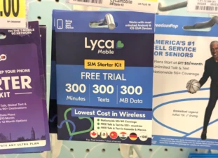 Lycamobile SIM on display at Target