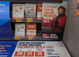 Consumer Cellular on Display Walmart