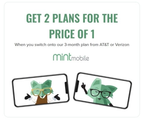 Mint Mobile buy one line get one free