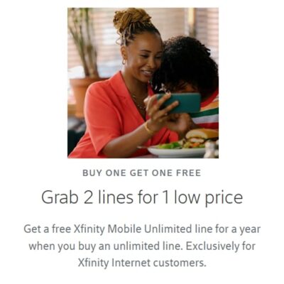 Xfinity Mobile Buy One Unlimited line get one free