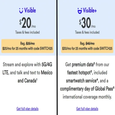 Visible by Verizon end of 2024 phone plan sale