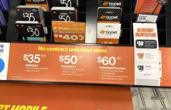 Boost Mobile display updated new prices at Target