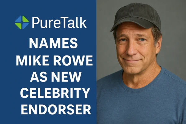 A.I. Generated image of Mike Rowe stating he is PureTalk's new celebrity endorser