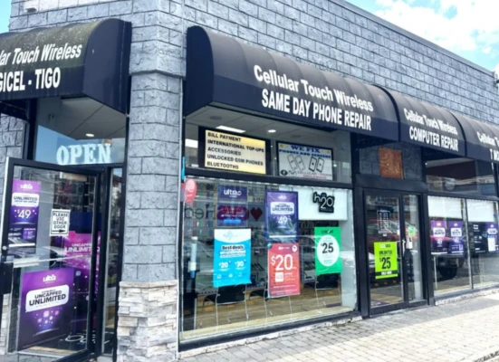 Phone repair and prepaid wireless dealer store front