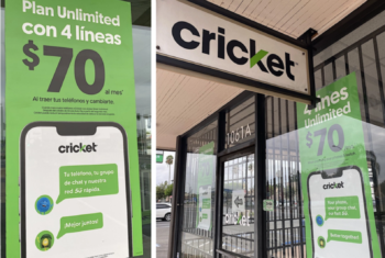 Cricket Wireless Signage 4 lines $70